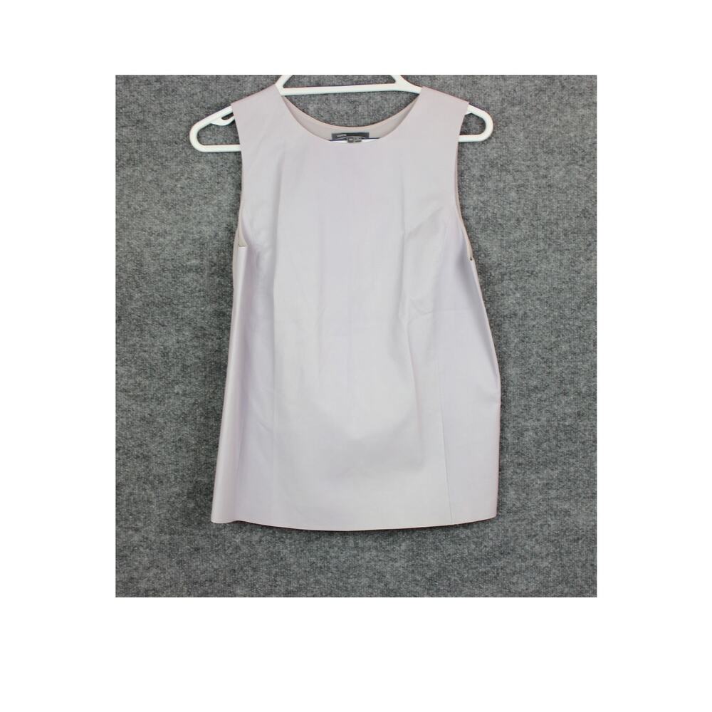 Vince Tank Women's Size 10 Lambs Leather Back 100% Silk‎ Light Purple